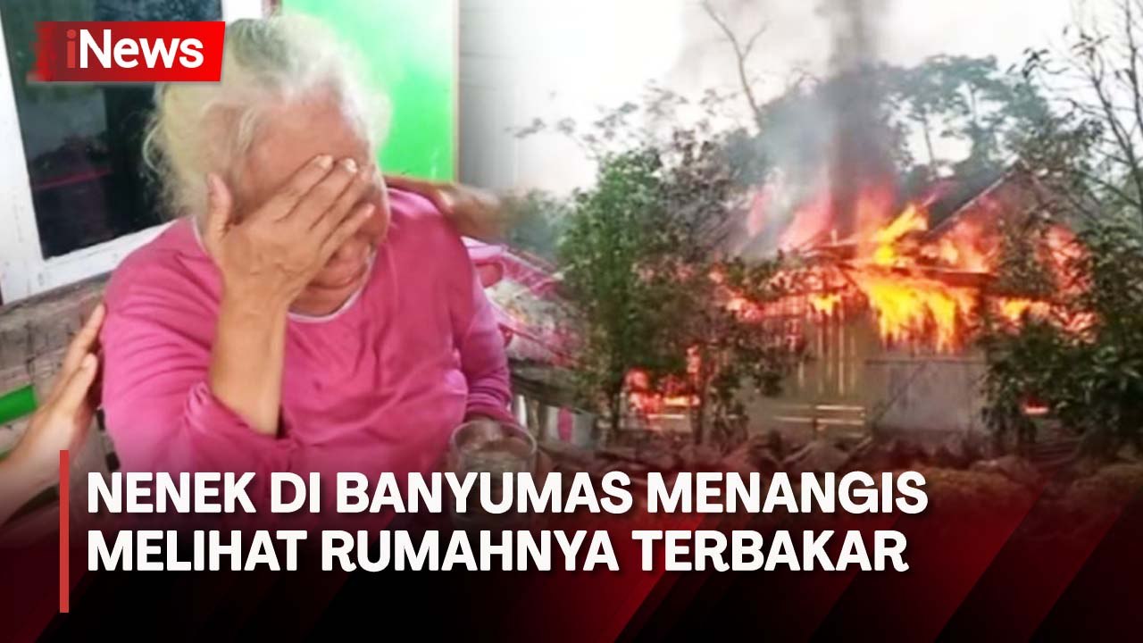 Melihat Rumahnya Terbakar Hebat, Nenek di Banyu...