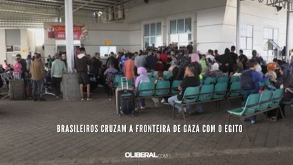 Brasileiros cruzam a fronteira de Gaza com o Egito