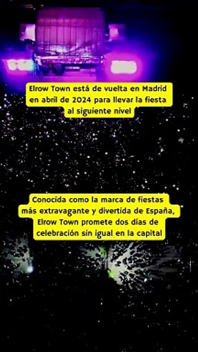  Elrow Town en Madrid en Abril 2024. Elrow Town Madrid 2024 Weekend Festival se llevará a cabo durante los días 27 y 28 de abril en IFEMA Madrid ⚡