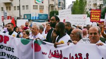 رفضًا لاستهداف المستشفيات في غزة.. وقفة احتجاجية للأطباء في رام الله بالضفة الغربية