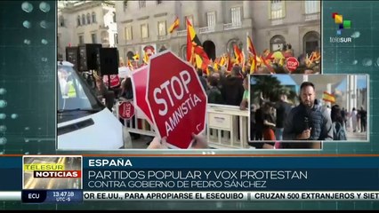 Partido Popular y VOX protestan contra gobierno de Pedro Sánchez