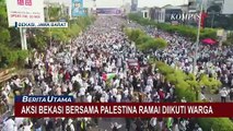 Begini Keramaian Aksi Bekasi Bersama Palestina di Jalan Ahmad Yani, Kota Bekasi