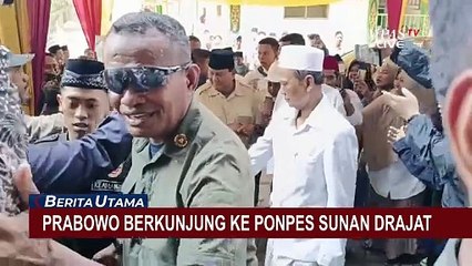 Prabowo Bicara Soal Hilirisasi Hingga Kendaraan Listrik saat Berkunjung ke Ponpes Sunan Drajat