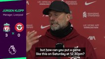 Klopp slams the Premier League for Man City early kick-off