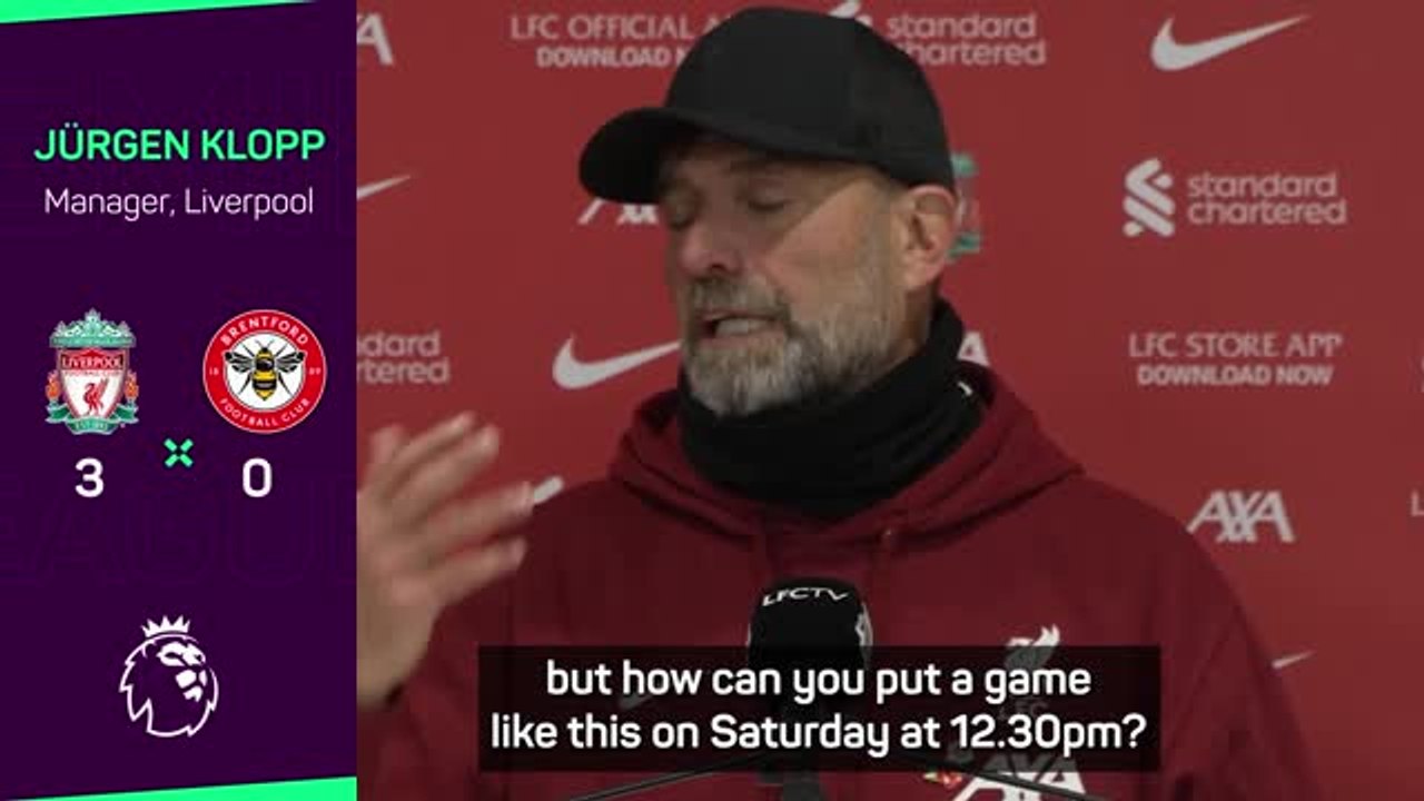 Klopp slams the Premier League for Man City early kick-off