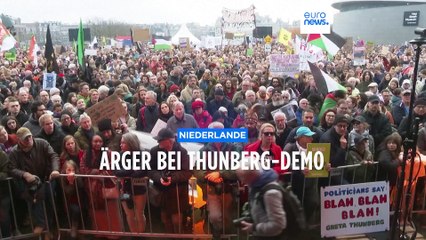 Ärger bei Thunberg-Demo: Nicht allen gefällt Gretas Palästinenser-Tuch