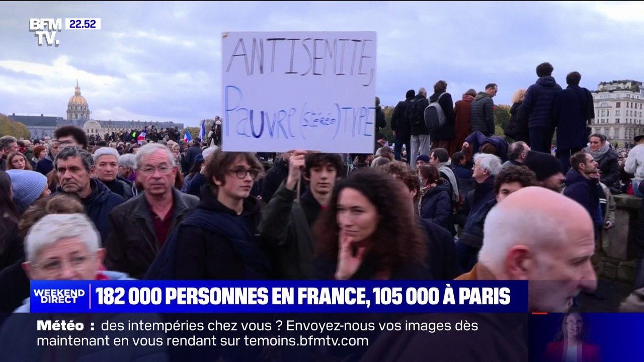 Marche contre l'antisémitisme: 182.000 personnes mobilisées à travers la France