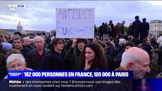 Marche contre l'antisémitisme: 182.000 personnes mobilisées à travers la France