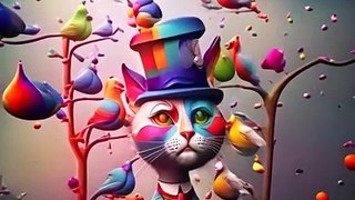 Kitty Cat and Birds Animation