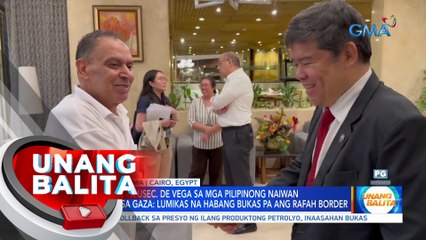 DFA Usec. De Vega sa mga Pilipinong naiwan sa Gaza: Lumikas na habang bukas pa ang Rafah Border | UB