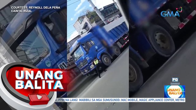 Lalaking nakabihis traffic enforcer, pilit na pinigil ang isang truck | UB