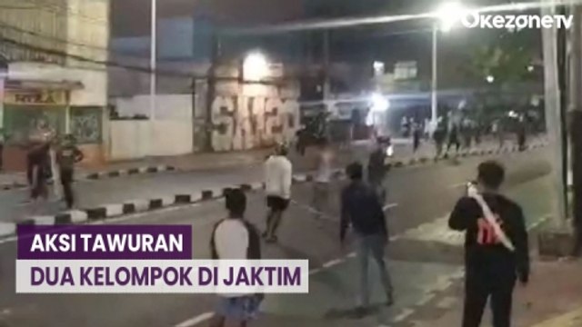 Detik-Detik Aksi Tawuran Dua Kelompok Pecah di Jaktim, Anggota TNI Kena Bacok