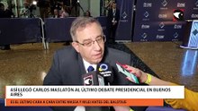 Así llegó Carlos Maslatón al último debate presidencial en Buenos Aires