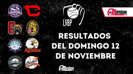 LVBP: Estos son los resultados del 12 de noviembre.
