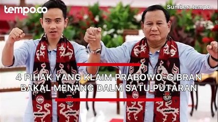 4 Fakta Pihak yang Klaim Prabowo-Gibran Bakal Menang Dalam Satu Putaran