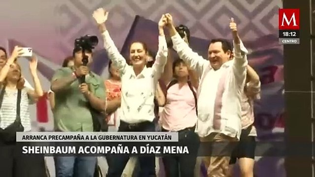 Claudia Sheinbaum se une a precampaña de Joaquín Díaz Mena en Yucatán