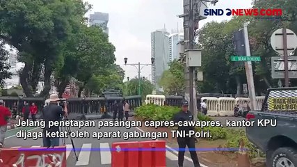 TNI-Polri Jaga Ketat Kantor KPU Jelang Penetapan Capres-Cawapres