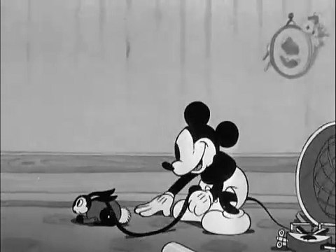 Mickey Mouse, Pluto - Mickey Plays Papa (1934)
