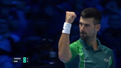 下载视频: Djokovic clinches No.1 for 2023 by beating Rune