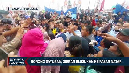 Borong Sayuran, Gibran Blusukan ke Pasar Natar Lampung