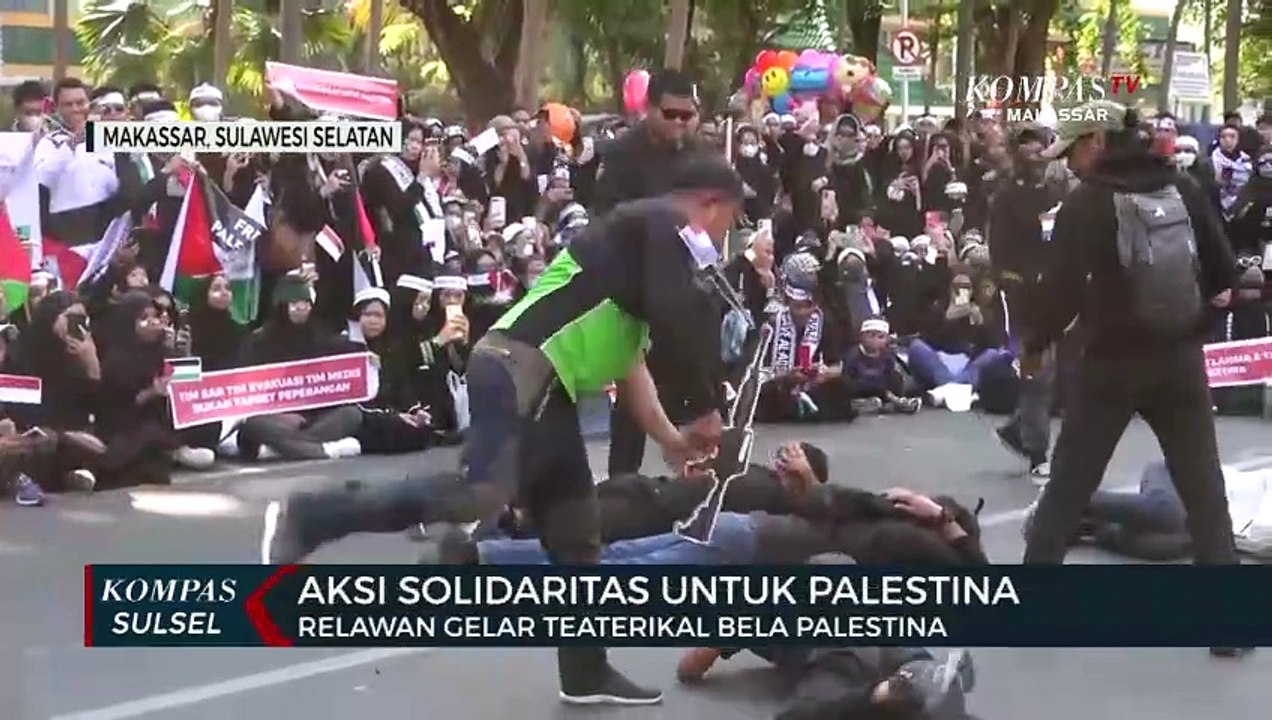 Aksi Solidaritas Untuk Palestina, Relawan Gelar Teatrikal Bela Palestina