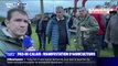 Inondations dans le Pas-de-Calais: des agriculteurs bloquent l'entrée de Calais avec des tracteurs et demandent une meilleure évacuation des eaux au gouvernement