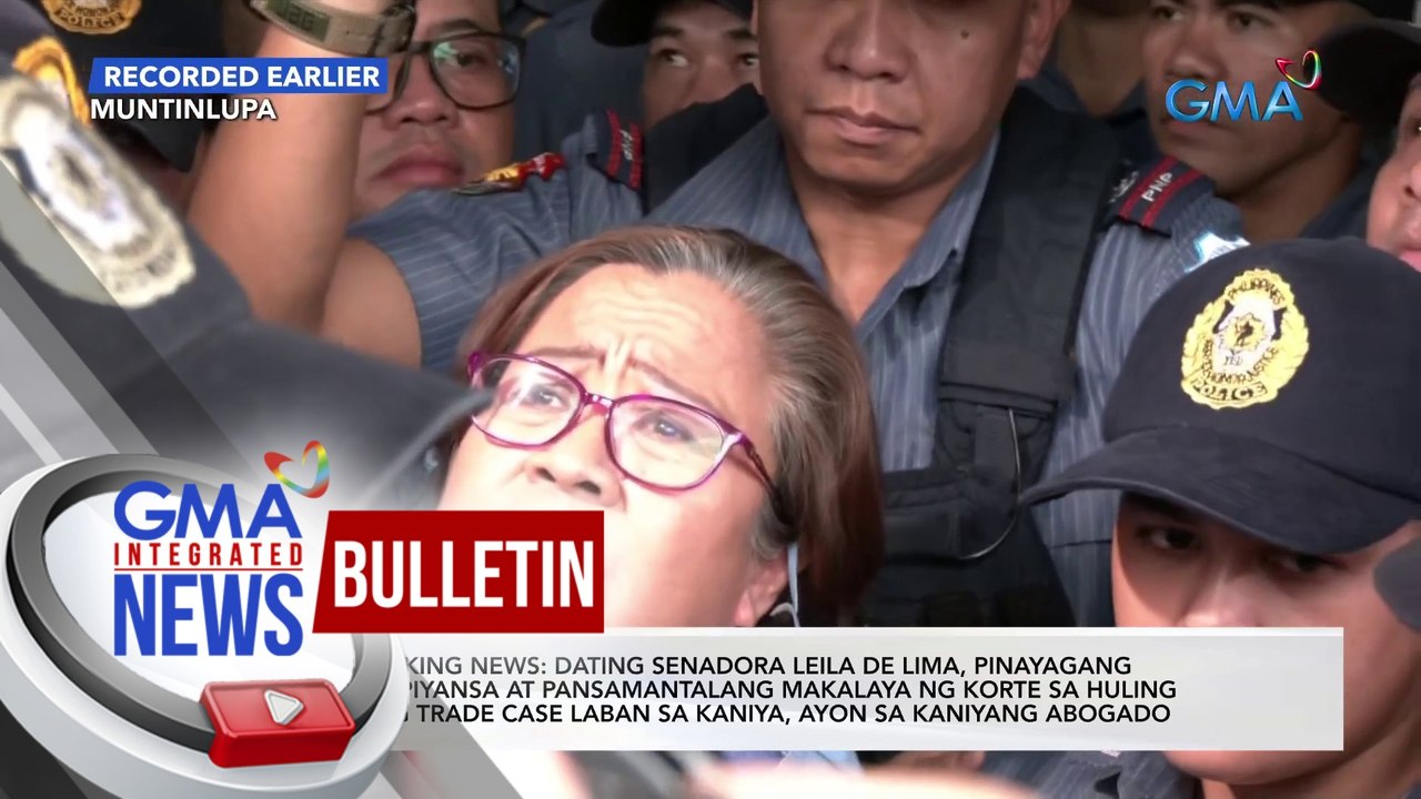 Breaking News: Dating Senadora Leila De Lima, pinayagang magpiyansa at pansamantalang makalaya ng korte sa huling drug trade case laban sa kaniya, ayon sa kahiyang abogado | GMA Integrated News Bulletin