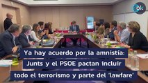Ya hay acuerdo por la amnistía: Junts y el PSOE pactan incluir todo el terrorismo y parte del ‘lawfare’