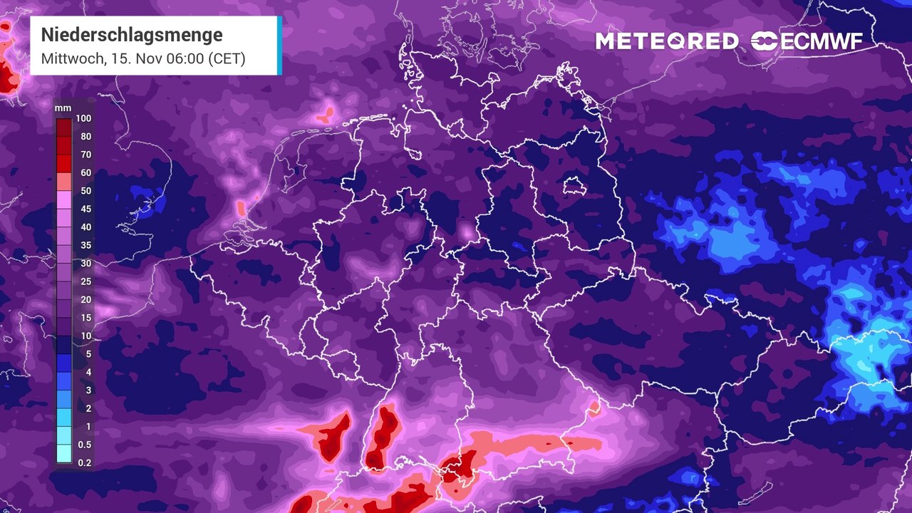 Hochwassergefahr durch starken und ergbiebigen Regen! Die Flusspegel steigen regional deutlich an!