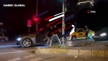 Üsküdar'da taksici ve sürücü arasında yumruk yumruğa öldüresiye kavga