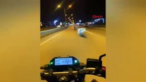 İnegöl'de Tehlikeli Motosiklet Yarışı