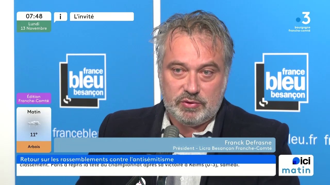 Manif contre l'antisémitisme : une "belle réussite" pour Franck Defrasne le président de la Licra à Besançon