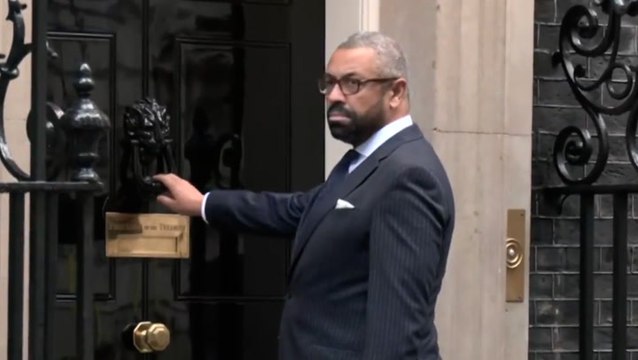 James Cleverly enters Downing Street after Suella Braverman sacked as home secretary
