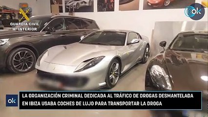 Descargar video: La organización criminal dedicada al tráfico de drogas desmantelada en Ibiza usaba coches de lujo para transportar la droga