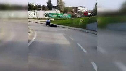 Bursa'da tehlikeli yolculuk kamerada