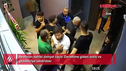 Restoran sahibi dehşet saçtı! Denetime giden polis ve gazeteciye saldırdılar