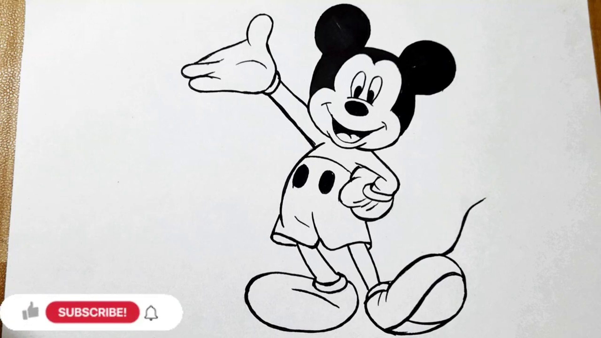 How To Draw Mickey Mouse Easy Step By Step, image size:1920x1080