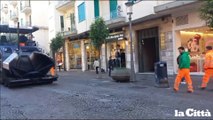 Salerno, lavori a Corso Vittorio Emanuele: via il cantiere
