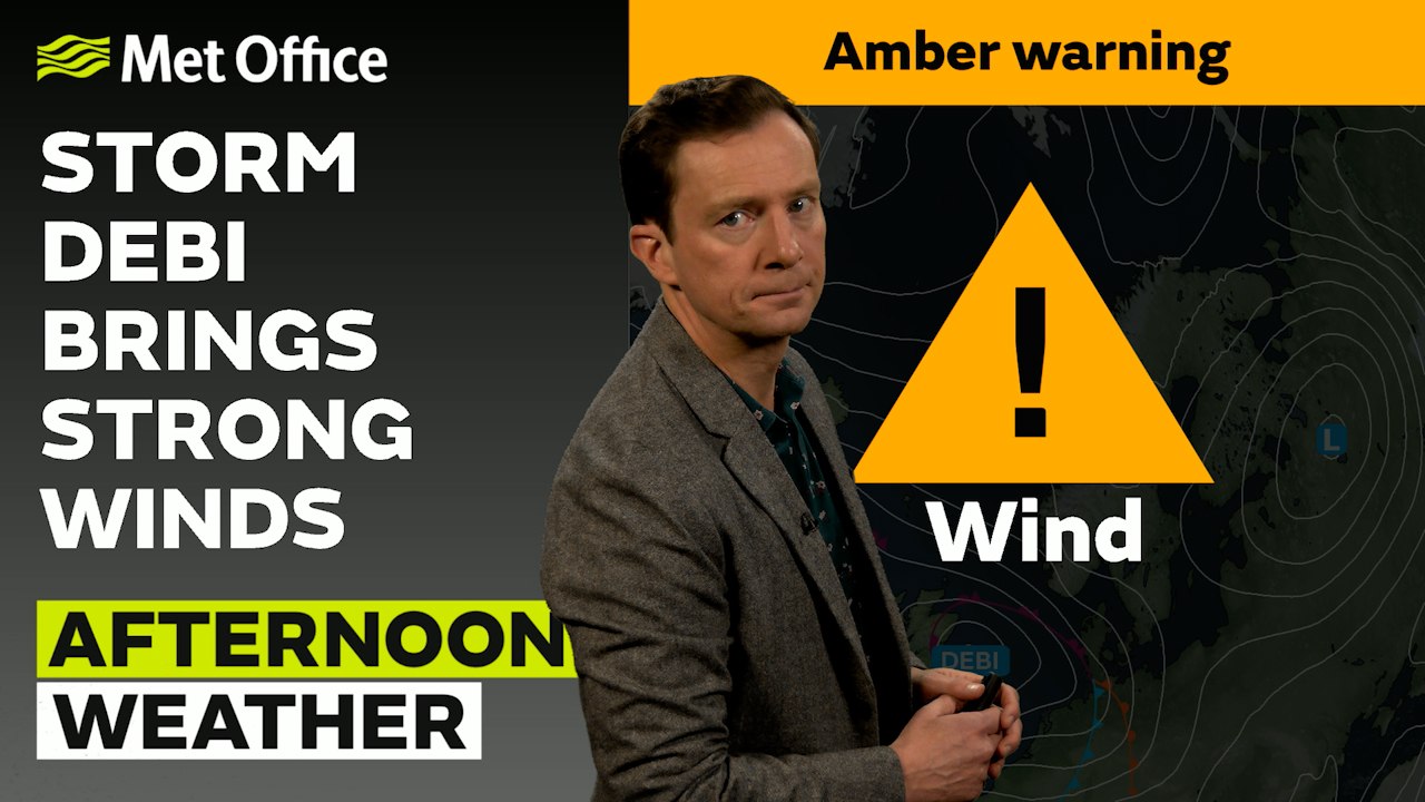 Met Office Afternoon Weather Forecast 13/11/23...