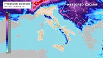 Le poche precipitazioni attese in Italia