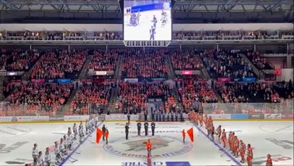 Sheffield Steelers - pre-match tribute to Adam Johnson