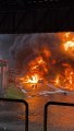 Imagens impressionantes mostram dimensão de incêndio em depósito de combustíveis em Chapecó