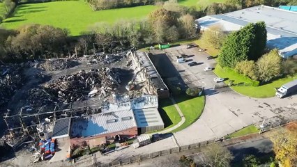 Demolition of Butlers Cheese Building Following Longridge Fire