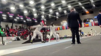 المصري محمود محسن يثير غضب منافسه الإسرائيلي في كأس العالم للمبارزة