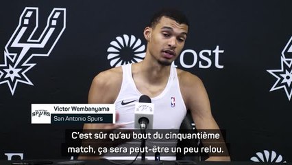 Spurs - Wembanyama sur ses obligations médiatiques : "Au bout du 50ème match, ça sera peut-être un peu relou"