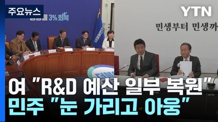 與, R&D 예산 일부 복원키로...野 "눈 가리고 아웅" / YTN