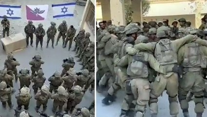 İsrail askerleri Gazze'de harabeye çevrilen okulda kutlama yaptı