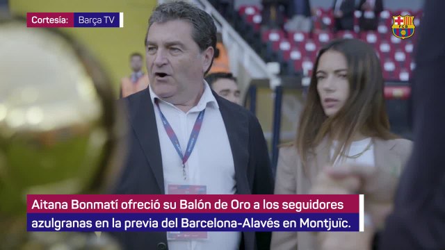 Aitaná Bonmatí ofrece su Balón de Oro a los seguidores del Barça