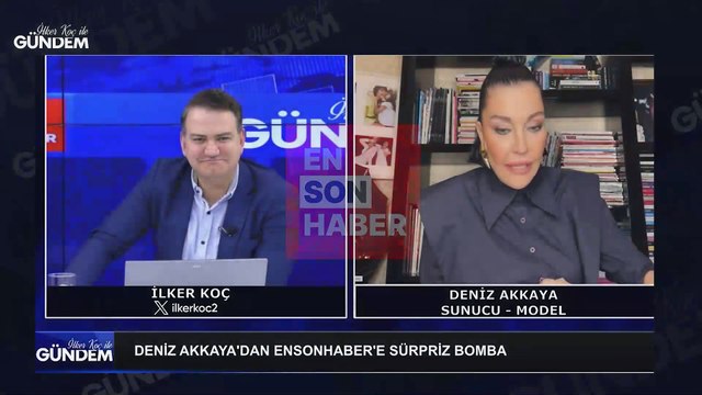 Deniz Akkaya, evden kaçtı denilen kızıyla Ensonhaber yayınına katıldı