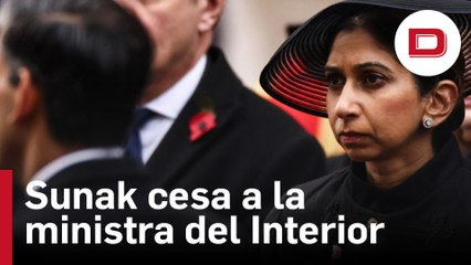 Sunak cesa a la ministra del Interior tras sus críticas a las manifestaciones propalestinas en Londres